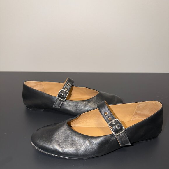 Madewell Remy Mary Jane Flats Black Leather Buckle Strap Shoes Size 8.5 - Picture 3 of 8